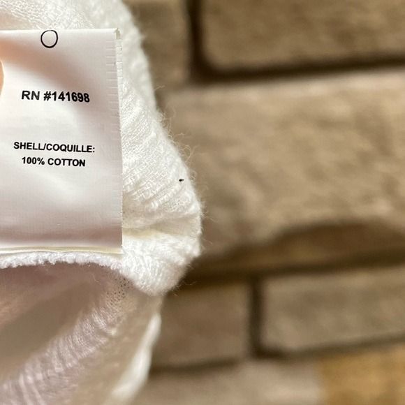 Ramy Brook London Flutter Sleeve Blouse Ivory White Cotton - Picture 5 of 11